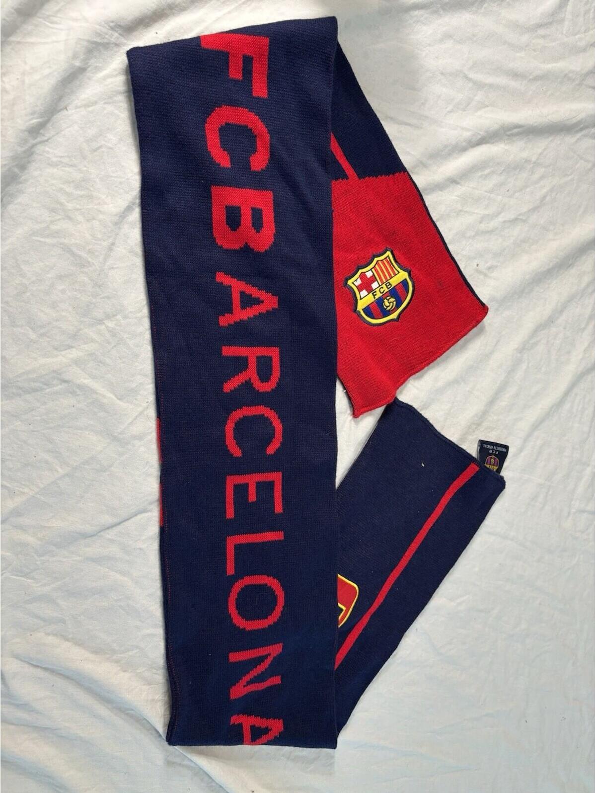Fc Barcelona Official Soccer Scarf Official Product Navy